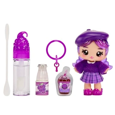 Abbildung von Minipuppe Yummiland Lipgloss Doll Greta Grape, inklusive Schlüsselanhänger