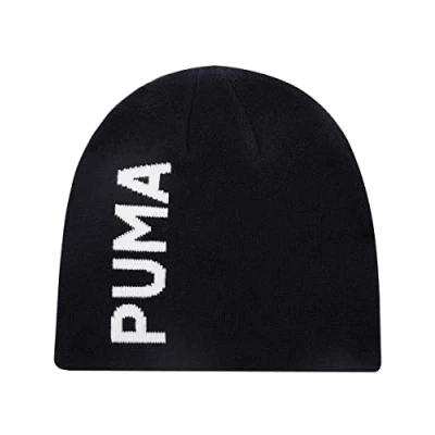 Abbildung von PUMA Unisex Classic Cuffless Beanie Hat, Marineblau/Weiß, Einheitsgröße EU