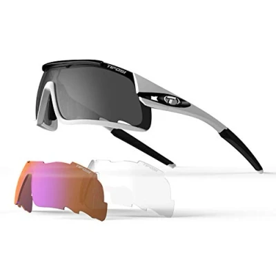 Abbildung von Tifosi Davos Unisex Sonnenbrille für Erwachsene, Weiß/Schwarz, Einheitsgröße