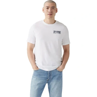 Abbildung von Levi&#039;s Graphic Crewneck TEE Tshirt print, Herren, Größe: Small, white