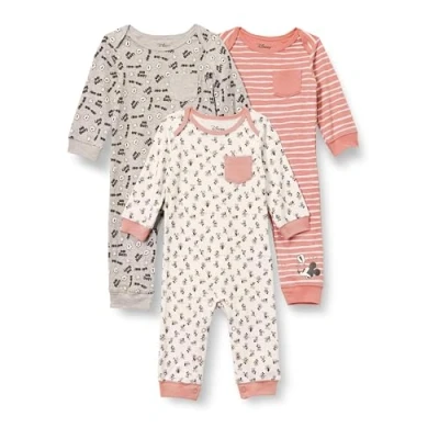 Abbildung von Amazon Essentials Disney Marvel Star Wars Unisex Baby Baumwoll Overalls, 3er Pack, Mickey Expressions, 0 3 Monate