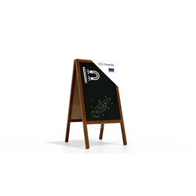 Abbildung von ALLboards Magnetischer Magnetic Kundenstopper mit lackiertem Holzrahmen 118x61cm, Werbetafel, Gehwegaufsteller, Aufsteller, Straßenreiter, Kreide, Magnetisch