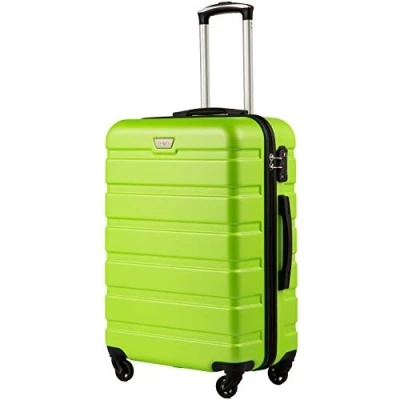 Abbildung von COOLIFE Koffer Premium Hartschalenkoffer Trolley Rollkoffer Reisekoffer Kofferset Handgepäck mit TSA Schloss und 4 Rollen (Apfelgrün, Handgepäck)