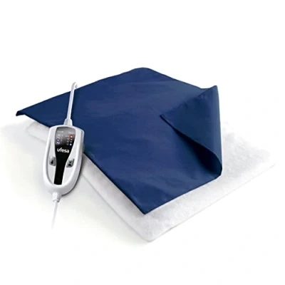 Abbildung von Ufesa Flexy Heat N4 Elektrisches Wärmekissen, 70 x 46 cm, 100 W, 4 Temperaturstufen, Timer, automatische Abschaltung, blaue Textilhülle
