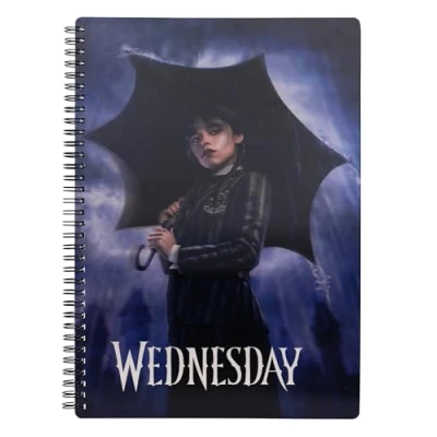 Abbildung von Wednesday Notizbuch mit 3D Effekt Rain