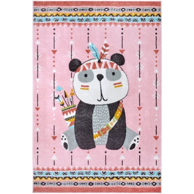 Abbildung von HANSE Home Kinderteppich &quot;Adventures Panda&quot;, rechteckig, Spielteppich, weich, Kinderzimmer, Kurzflor, Spielunterlage, Teppich