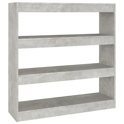 Abbildung von vidaXL Bücherregal Bücherregal/Raumteiler Betongrau 100x30x103 cm, 1 tlg.