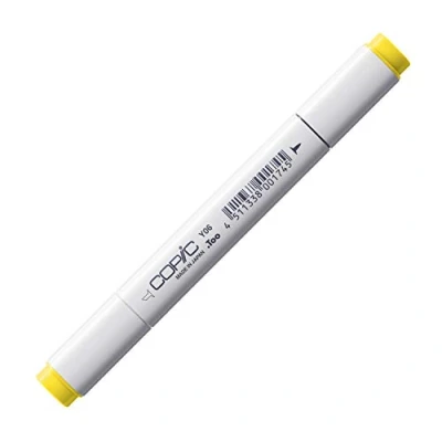 Abbildung von COPIC Classic Marker Typ Y 06, Yellow, professioneller Layoutmarker, mit einer breiten und feinen Spitze