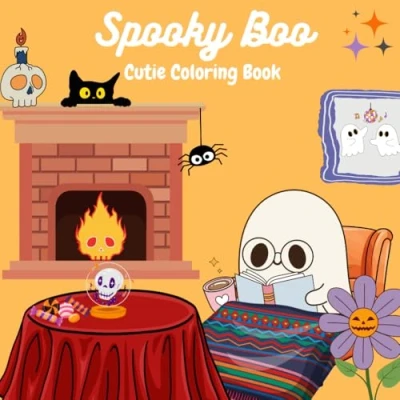 Abbildung von Spooky Boo Cutie Coloring Book: Halloween Kritzel Kinder Malbuch zum Gruseln ab 4 Jahren: Bestes Geschenk