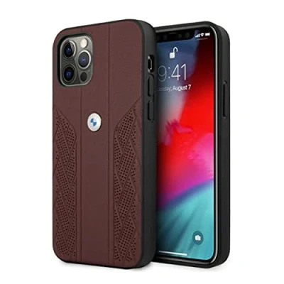 Abbildung von BMW BMHCP12LRSPPR Hülle für iPhone 12 Pro Max 6,7&quot; rot Leather Curve Perforate