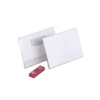 Abbildung von Durable 811719, Abzeichen, Landschaft, PVC, Transparent, Weiß, Seite, Pack