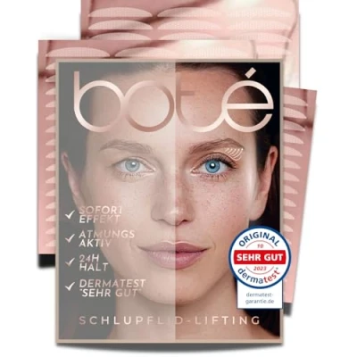 Abbildung von BOTÉ 144 Schlupflider Stripes unsichtbar &amp; atmungsaktiv (M) Lidstraffung Strips für strahlende Augen Eyelid Stickers gegen Schlupflid Dermatest &quot;sehr gut&quot; NEUE GRÖSSEN