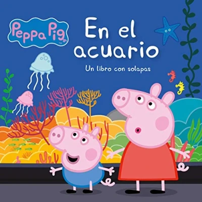 Abbildung von Peppa Pig. libro de cartón con solapas En el acuario: Un