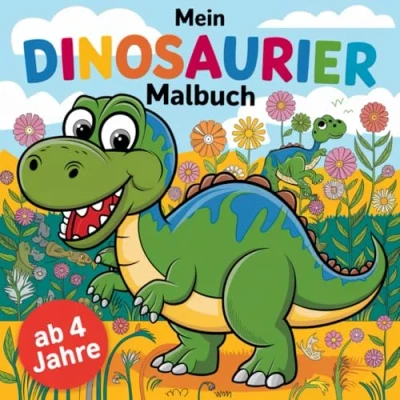 Abbildung von Mein Dinosaurier Malbuch: 50 spannende Dinosauriermotive zum Ausmalen Kreatives Malvergnügen für Dino Fans ab 4 Jahren