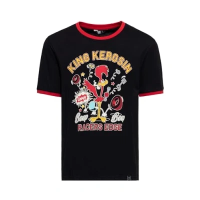 Abbildung von King Kerosin Herren Print T Shirt Kurzarm Retro Style Rundhals Regular Fit Ringer Comic Artwork Roadrunner Vintage Beep