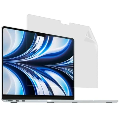 Abbildung von MyGadget Folie [ Klar ] kompatibel mit Apple MacBook Air 15,3 Zoll Model A2941 2023 M2 A3114 2024 M3 Display Schutz Bildschirm Schutzfolie Clear