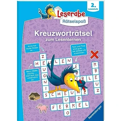 Abbildung von Ravensburger Leserabe Rätselspaß Kreuzworträtsel zum Lesenlernen 2. Lesestufe, Rätselbuch ab 7 Jahre
