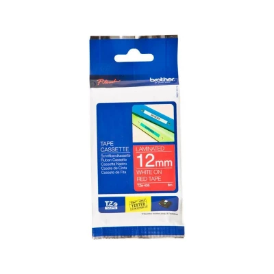 Abbildung von Brother TZe 435 (12 mm) Weiß bis rot Tape