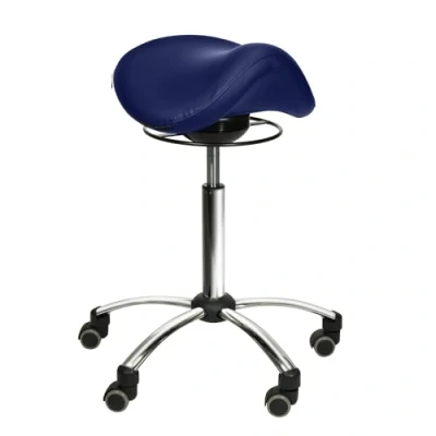 Abbildung von Teqler Comfort Sattelhocker mit Swing Mechanismus blau
