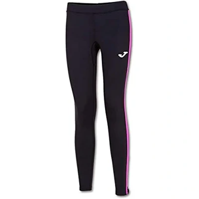 Abbildung von Joma Damen Kombi Basic Lange Sporthose, Schwarz/Rosa, XS