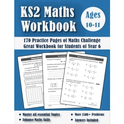 Abbildung von KS2 Maths Workbook Year 6: Book for 10 11 Olds New Y6 SATS Targeted Practice Questions 170 Pages Answers Included