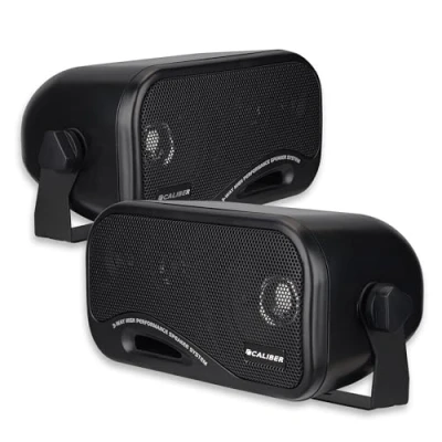 Abbildung von Caliber Lautsprecher Auto 2er Set Boxen Koaxial 3 Wege Max. 120 W 80 RMS Inklusive Montagebügel Schwarz 185 x 98 115 mm