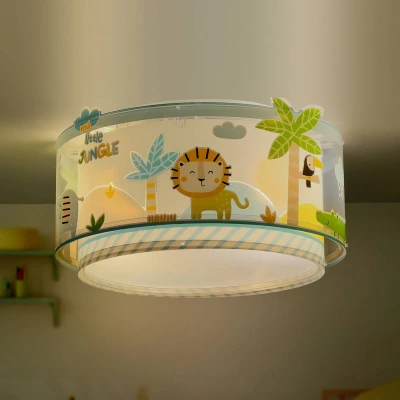 Abbildung von Dalber Deckenleuchte Kinderzimmer Little Jungle in Mehrfarbig und Weiß E27, keine Angabe, Leuchtmittel enthalten: Nein, warmweiss, Deckenlampe