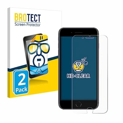 Abbildung von BROTECT (2 Stück Schutzfolie für Apple iPhone 8 Plus Displayschutz Folie Ultra Klar