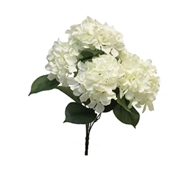 Abbildung von artplants.de Künstliche Blume Hortensie LINJIA auf Steckstab, Creme, 45 cm Deko