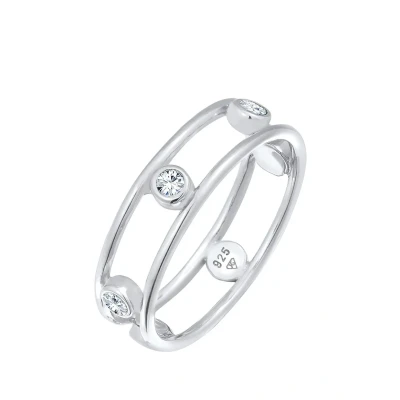 Abbildung von Elli Basic Design Ring, Damen, Größe: 58, Silber