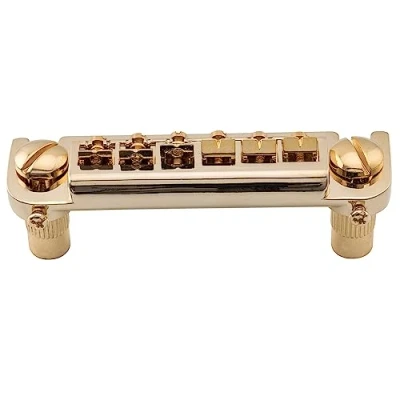 Abbildung von Musiclily Pro 52,5mm Badass Style Wraparound Bridge Einstellbar Steg für Epiphone Les Paul Junior E Gitarre, Gold