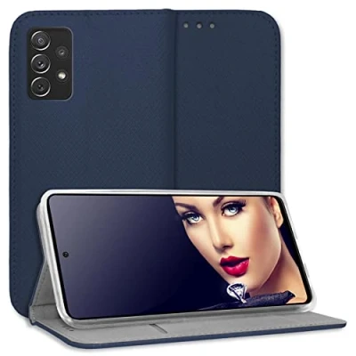 Abbildung von mtb more energy® Schutz Tasche Smart Magnet kompatibel mit Samsung Galaxy A72 (SM A725, 6.7&#039;&#039;) blau Bookstyle Klapp Cover Hülle Wallet Case
