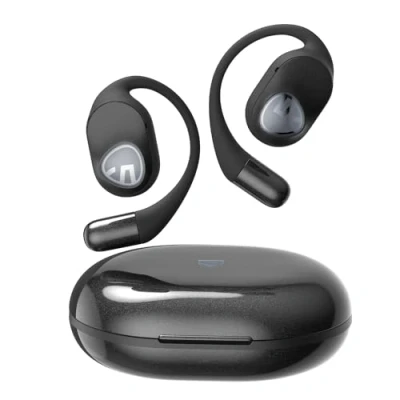 Abbildung von SoundPEATS GoFree2 Bluetoorh Kopfhörer Offenes Ohr Kabellose, Hi Res/LDAC Unterstützung, 16.2mm Treiber, Komfortabler Sitz, 4 Mic, 35 Stunden Spielzeit, Multipoint Verbindung(Perlschwarz)