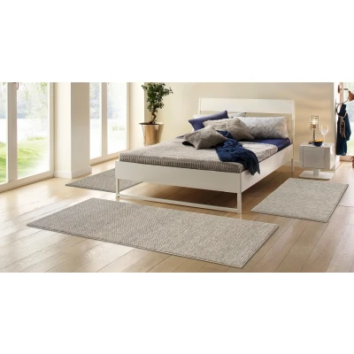 Abbildung von my home Bettumrandung &quot;Wolly&quot;, (3 tlg.), Bettvorleger, Wolle, handgewebt, Läufer Set Wohnzimmer, Schlafzimmer
