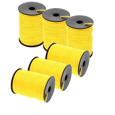 Abbildung von GarPet Schlagschnur 6x Maurerschnur gelb Pflasterschnur Verlege Lot Bau Schnur 100m 2mm