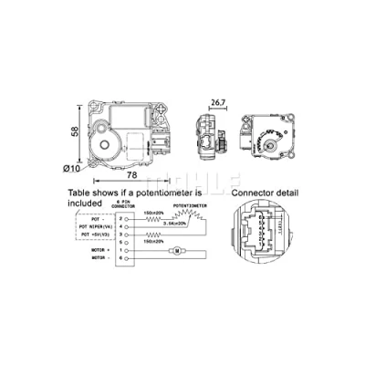 Abbildung von MAHLE ORIGINAL AA 58 000P Stellelement, Mischklappe FORD: FIESTA 7