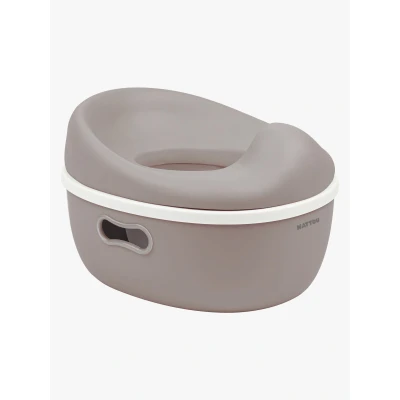 Abbildung von Nattou Babytopf 3in1, Töpfchen + Hocker Toilettensitz für Kinder, Einfaches Toilettentraining, ca. 34 cm, Ab 18 Monate bis 4 Jahre, Care, ABS/EVA, Taupe