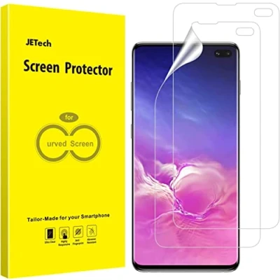 Abbildung von JETech Schutzfolie Kompatibel mit Samsung Galaxy S10 Plus S10+, TPU Ultra HD Folie, Fall Freundlich, 2 Stück