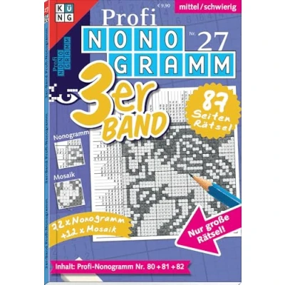 Abbildung von Profi Nonogramm 3er Band 27: Rätsel fürs Auge (Pic a Pix: Logik Rätsel)