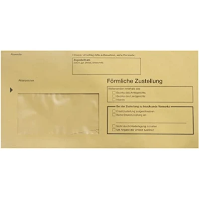 Abbildung von RNK Postzustellung Innerer Umschlag DINlang nassklebend mit Fenster VE