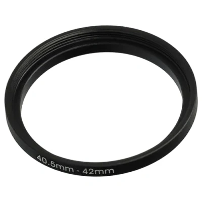 Abbildung von vhbw Step Up Ring Adapter von 40,5 mm auf 42 für Kamera Objektiv Filteradapter, Metall, Schwarz