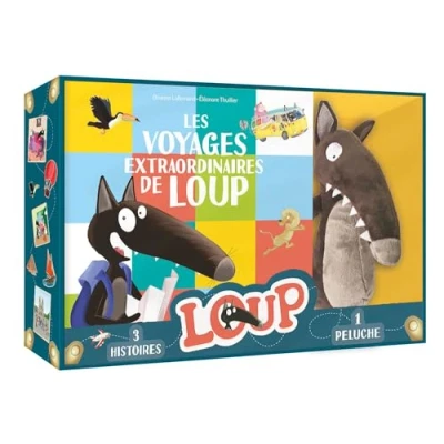 Abbildung von Coffret LOUP LES VOYAGES EXTRAORDINAIRES DE LOUP: avec 3 histoires et 1 peluche