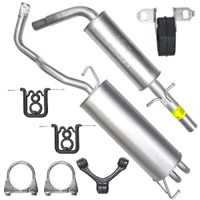Abbildung von Schalldämpferset Auspuffanlage Auspuff für A3 8L Leon 1 I 1M N.Beetle 9C Golf 4 IV 1.6 1.9 Sdi