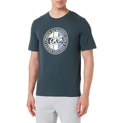 Abbildung von Jack &amp; Jones CREW NECK Tshirt print, Herren, Größe: Small, Magical forest