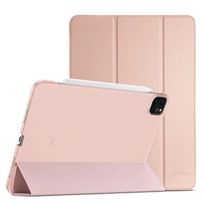 Abbildung von ProCase Hülle für iPad Pro 11 Zoll 2022/2021/2020 (4/3/2 Generation), Dreifach Falt Klapp Schutzhülle, Ultra Dünn Leicht Ständer Schale Smart Case Cover Rosegold