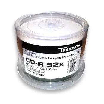 Abbildung von CD R 80 Min/700 MB TRAXDATA 52x Pro Series printable Cakebox 100 Stück