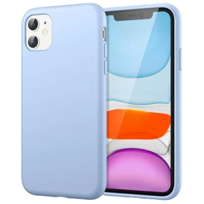 Abbildung von JETech Silicone Hülle für iPhone 11 (2019) 6,1 Zoll, seidigem Ganzkörper Schutzhülle Case Cover, mit weichem Mikrofaser Innenfutter stoßfestes Abdeckung (Hellblau)