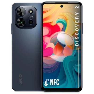 Abbildung von SPC Discovery 2 Smartphone 6,6 HD+, 8 GB RAM (+8 virtueller RAM), 256 interner Speicher, Triple AI Kamera, NFC, 5000 mAh 18W Schnellladung, Android 13, biometrische Entsperrung Deep Sky