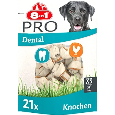 Abbildung von 8in1 Pro Dental Knochen XS gesunde Kauknochen für mini Hunde zur Zahnpflege, 21 Stück