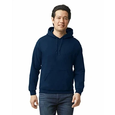 Abbildung von Gildan Herren Kapuzensweatshirt aus Fleece, Stil G18500 Hemd, Marineblau, S